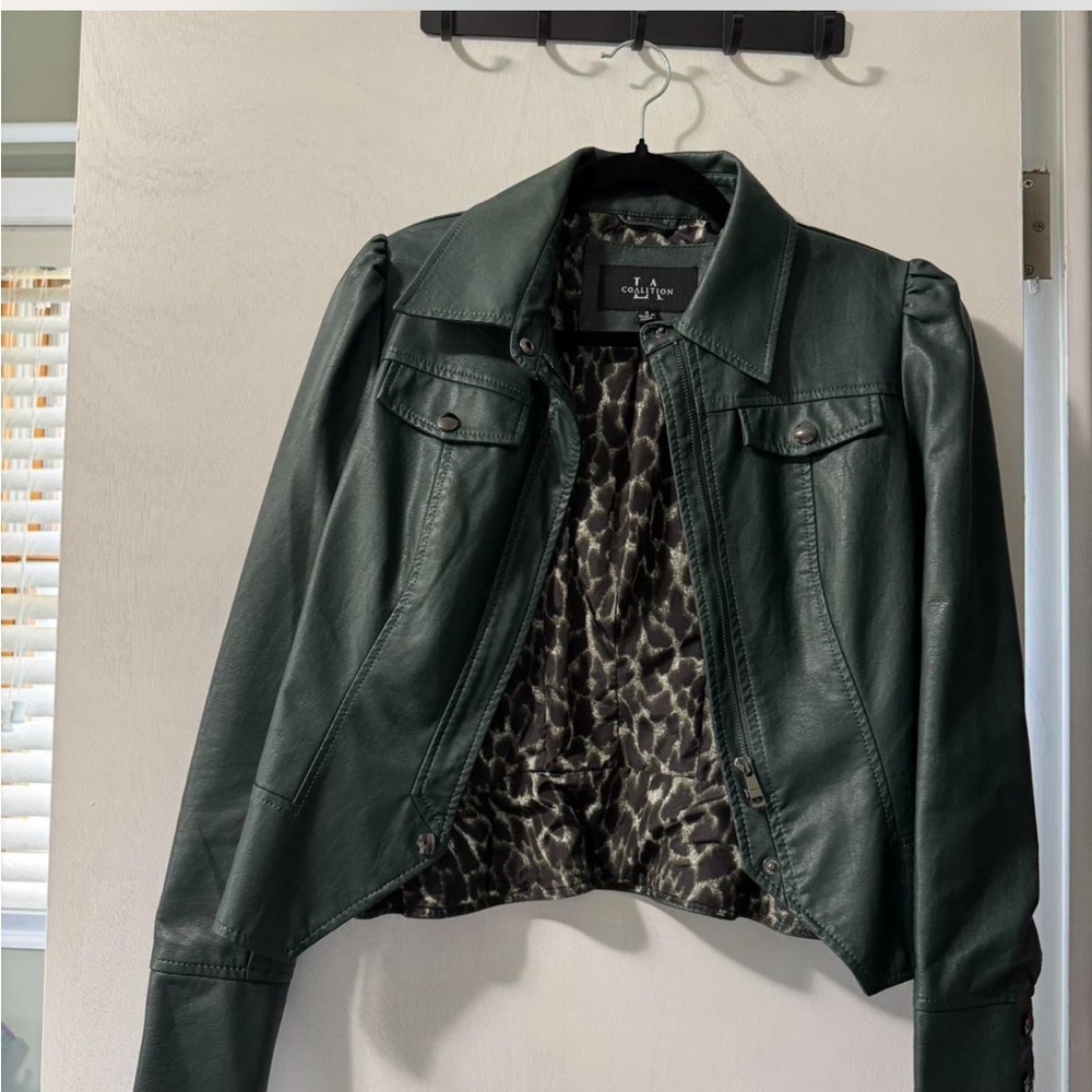 Dark Green Leather Jacket